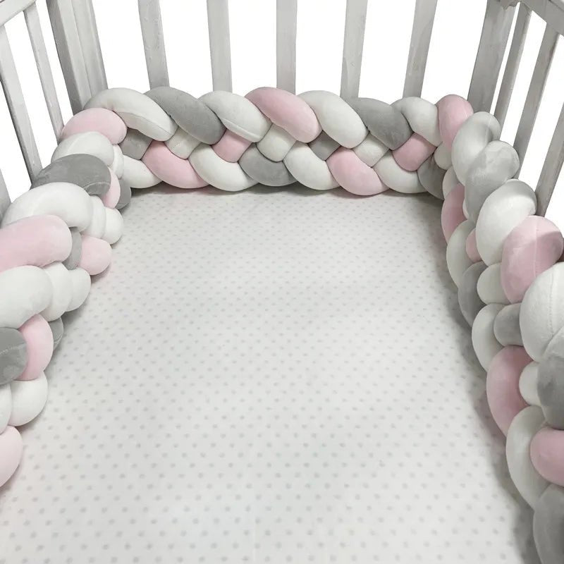 Tour de Lit Bebe - CozyKnot™ - Rose Gris - Mon Bébé Dodo