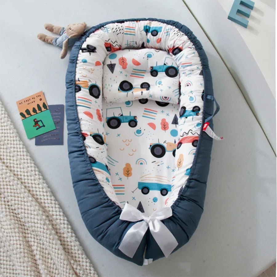 Berceau Bébé - NidPortableBébé™ - Voiture Bleue - Mon Bébé Dodo